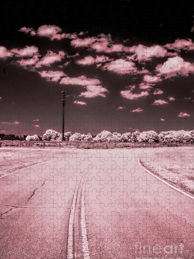 The Road Jigsaw Puzzle featuring the photograph The Road, Infrared Photography by Felix Lai