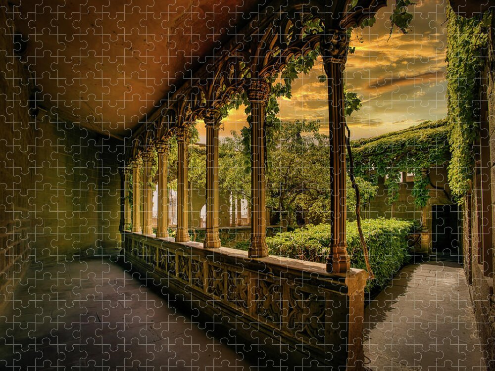 Loggia Jigsaw Puzzle featuring the photograph The Secret Garden by Micah Offman
