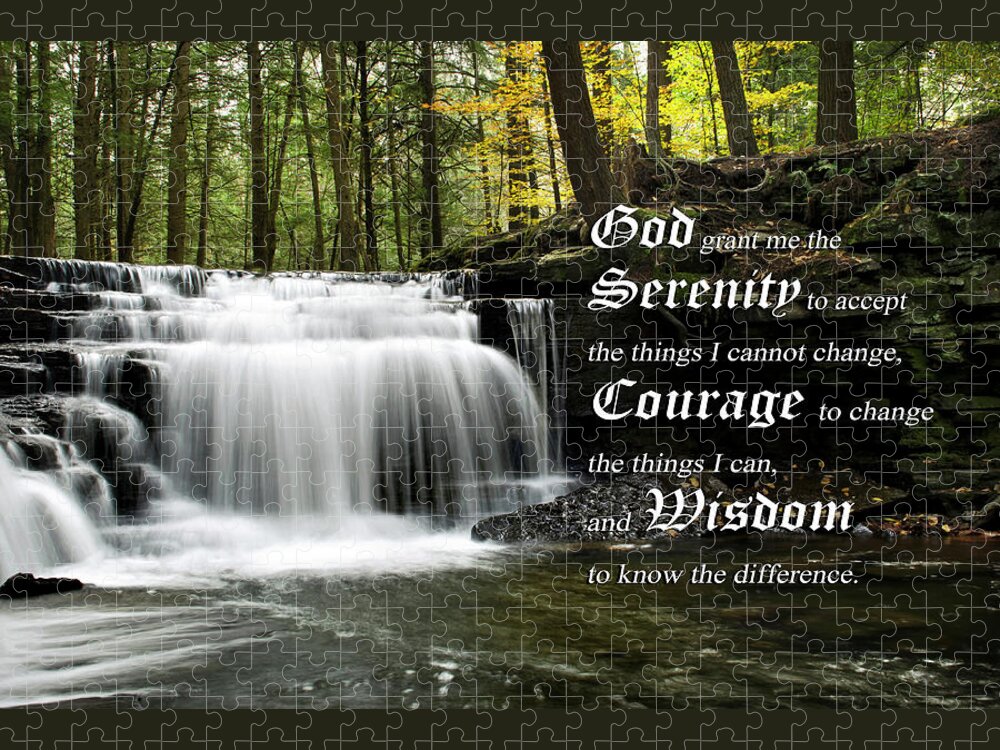 The Serenity Prayer Jigsaw Puzzle featuring the photograph The Serenity Prayer by Christina Rollo