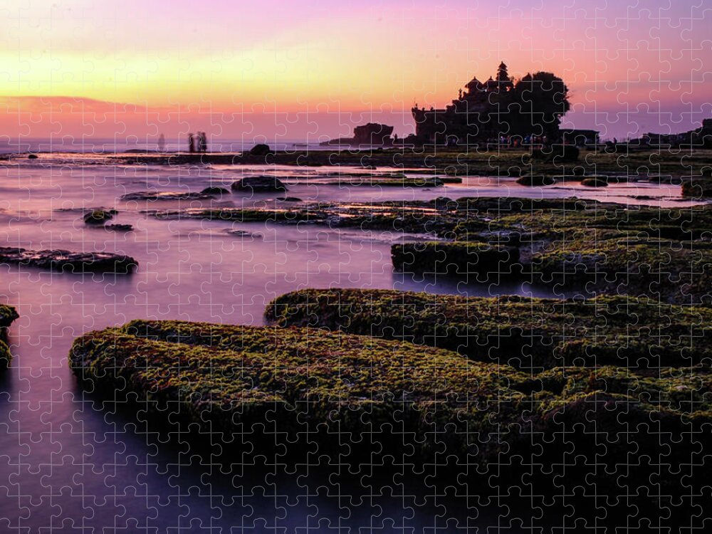 Tanah Lot Jigsaw Puzzle featuring the photograph The Temple By The Sea - Tanah Lot Sunset, Bali by Earth And Spirit