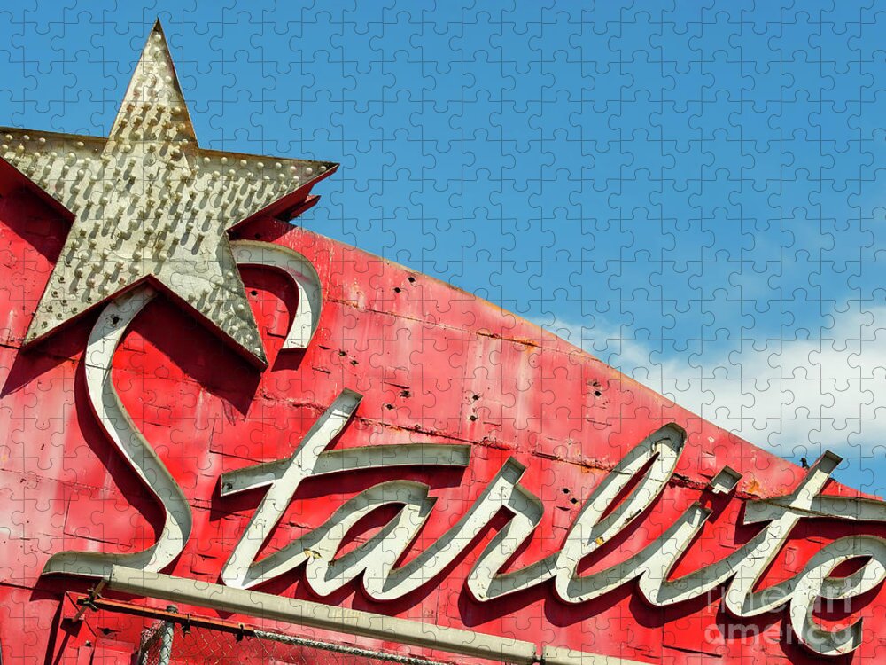 California Jigsaw Puzzle featuring the photograph The Starlite by Lenore Locken