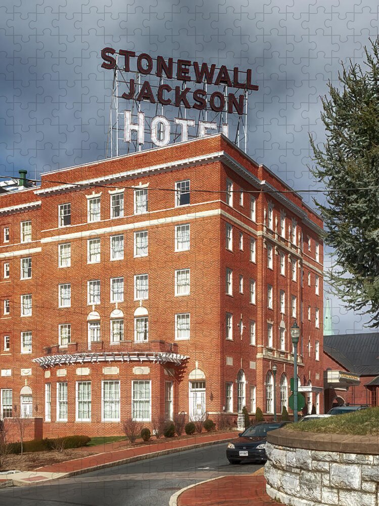 Staunton Jigsaw Puzzle featuring the photograph The Stonewall Jackson Hotel in Staunton Virginia by Susan Rissi Tregoning