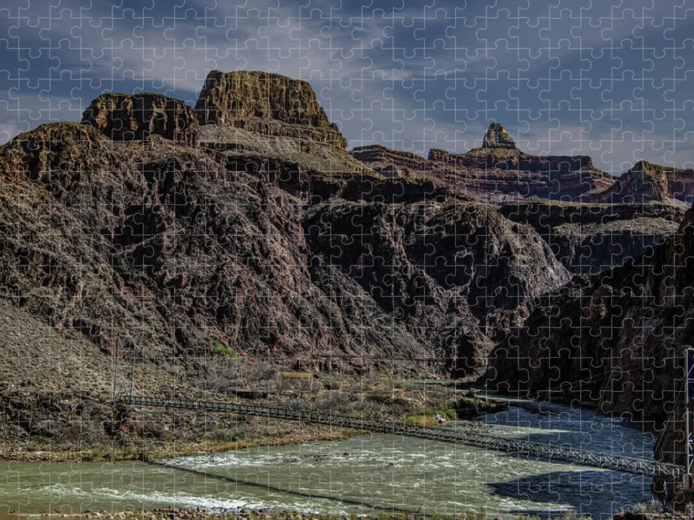 Bridges Jigsaw Puzzle featuring the photograph The Twin Bridges over The Colorado RIver by Amazing Action Photo Video