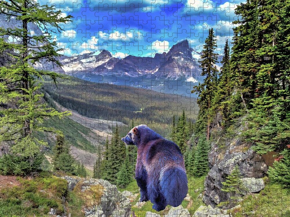 Wolverine Jigsaw Puzzle featuring the digital art The View by Norman Brule