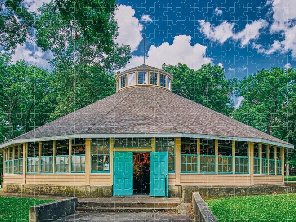 Carousel Building Jigsaw Puzzle featuring the photograph The Vintage Carousel Building by Mountain Dreams