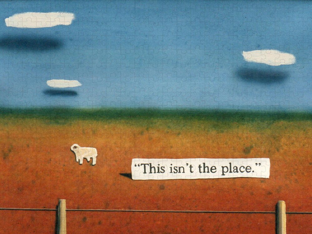 Bored Jigsaw Puzzle featuring the painting This isn't the place. by James W Johnson