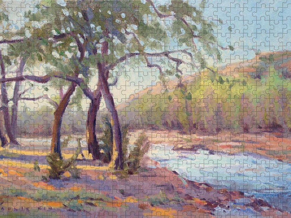 Cottonwood Jigsaw Puzzle featuring the painting Three Graces by Konnie Kim