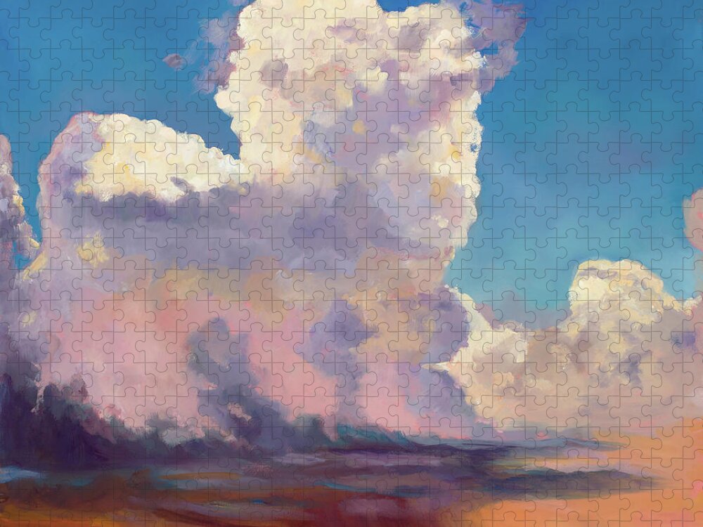 Clouds Jigsaw Puzzle featuring the painting Thunderboomer by Billie Colson