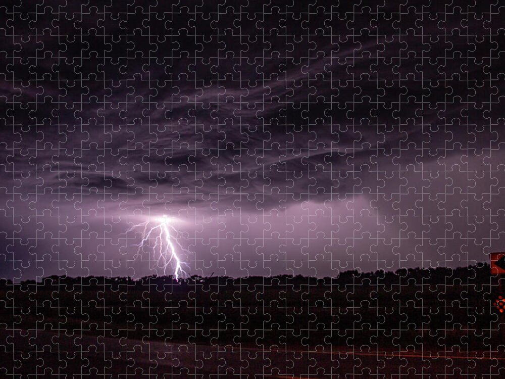 Nebraskasc Jigsaw Puzzle featuring the photograph Thunderstorms on the Nebraska Kansas Border 013 by NebraskaSC