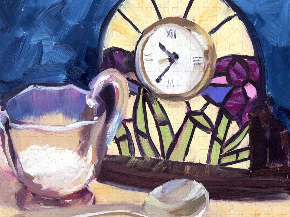 Spoon Jigsaw Puzzle featuring the painting Time for Sugar by Alice Leggett