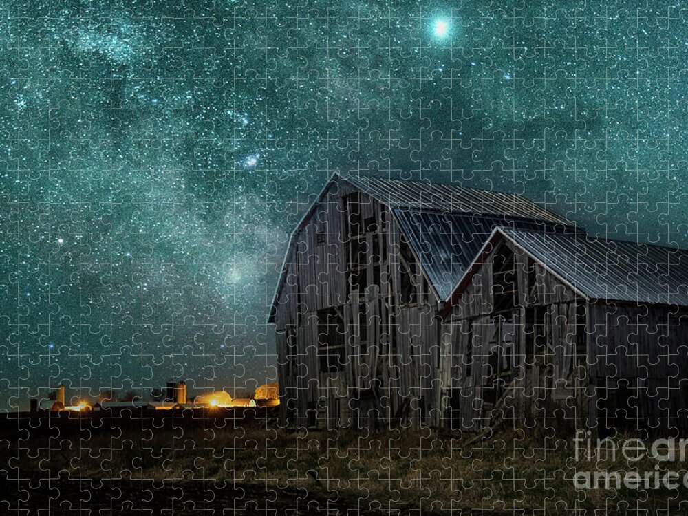 Barn Jigsaw Puzzle featuring the photograph Time takes everything 1 by Eric Curtin