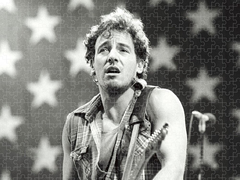 To Bruce Springsteen A National Holiday Jigsaw Puzzle featuring the digital art To Bruce Springsteen A National Holiday by Bruce Springsteen