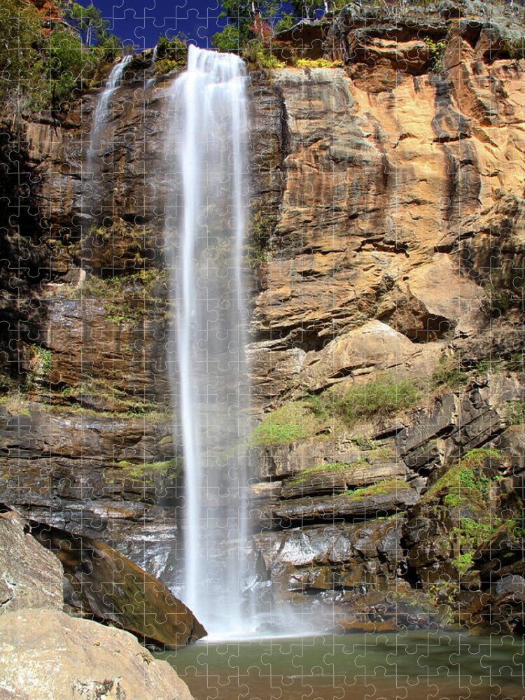 Waterfall Jigsaw Puzzle featuring the photograph Toccoa Falls - Georgia by Richard Krebs
