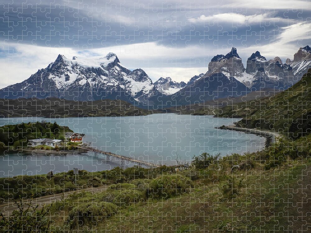 2022 Jigsaw Puzzle featuring the photograph Torres del Paine - 170756-1621-1 by Deidre Elzer-Lento