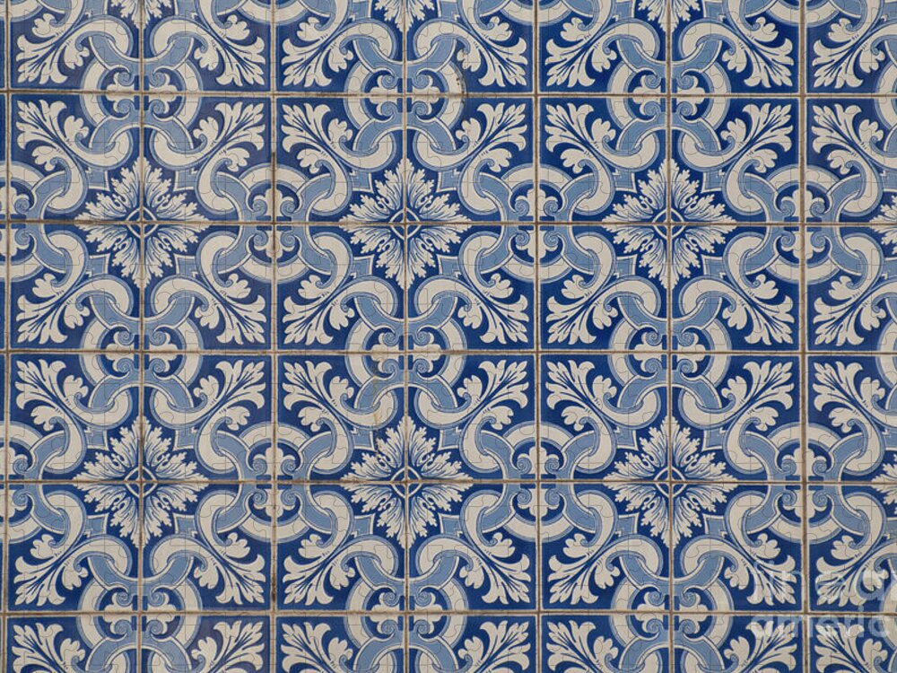 Blue Jigsaw Puzzle featuring the photograph Traditional Portuguese tiles l6 by Ilan Rosen