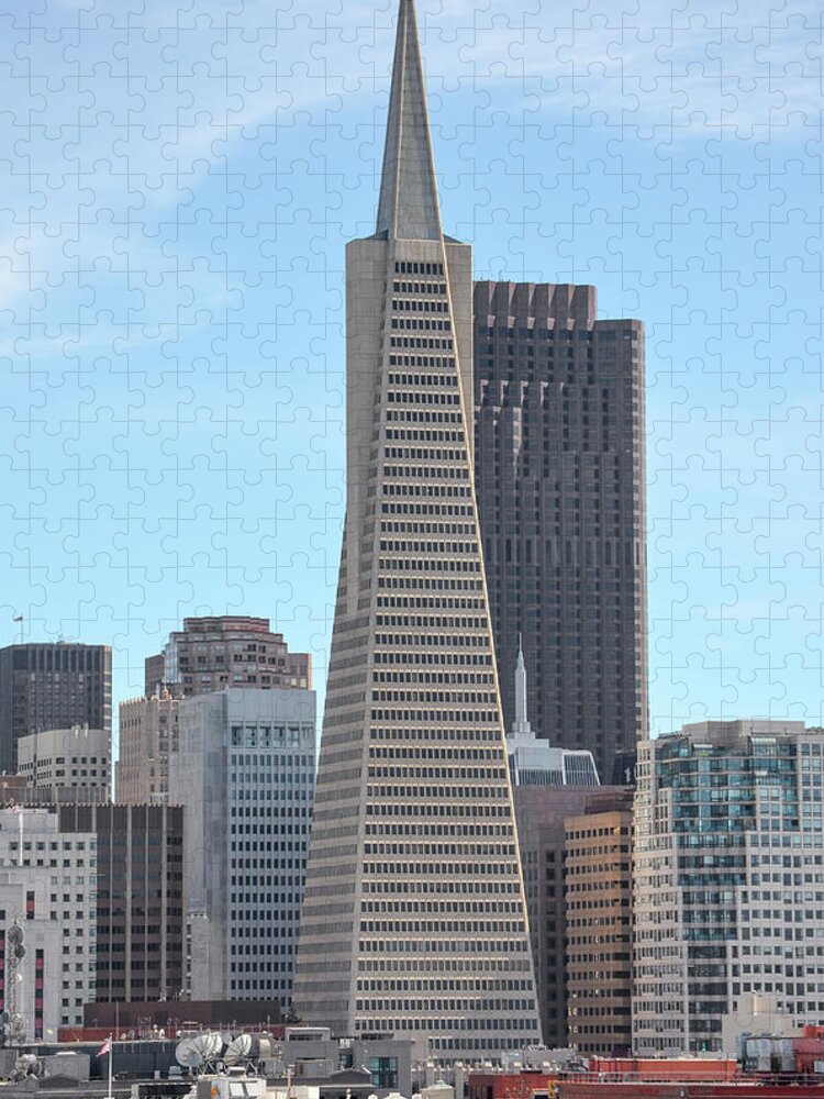 Transamerica Jigsaw Puzzle featuring the photograph Transamerica Pyramid San Francisco by Shawn O'Brien