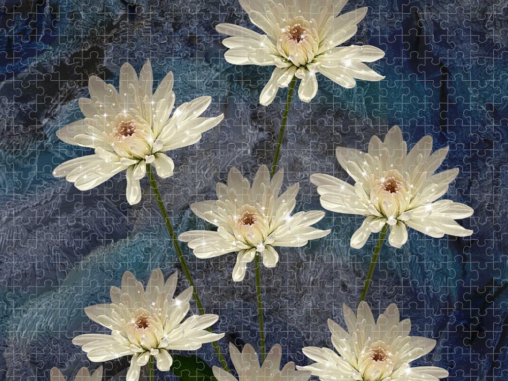 Translucent Flowers Jigsaw Puzzle by Diamante Lavendar - Fine Art America
