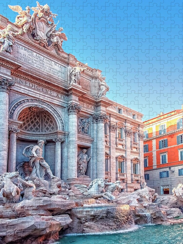 Ancient Jigsaw Puzzle featuring the photograph Trevi by Manjik Pictures