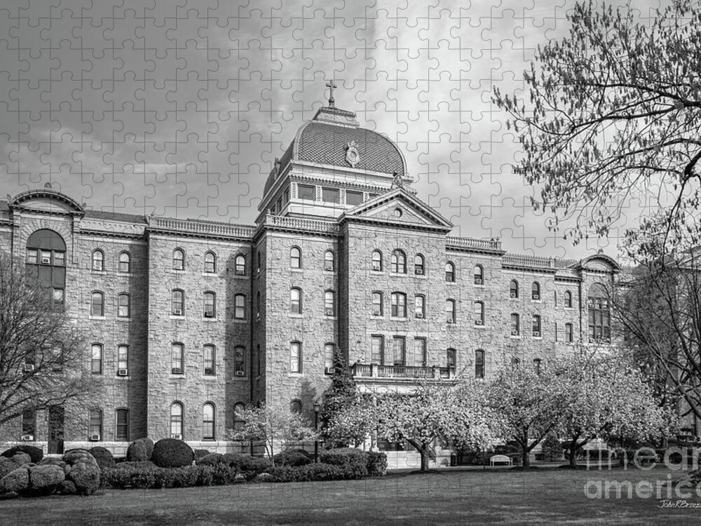 Trinity Washington University Jigsaw Puzzle featuring the photograph Trinity Washington University Main Hall by University Icons
