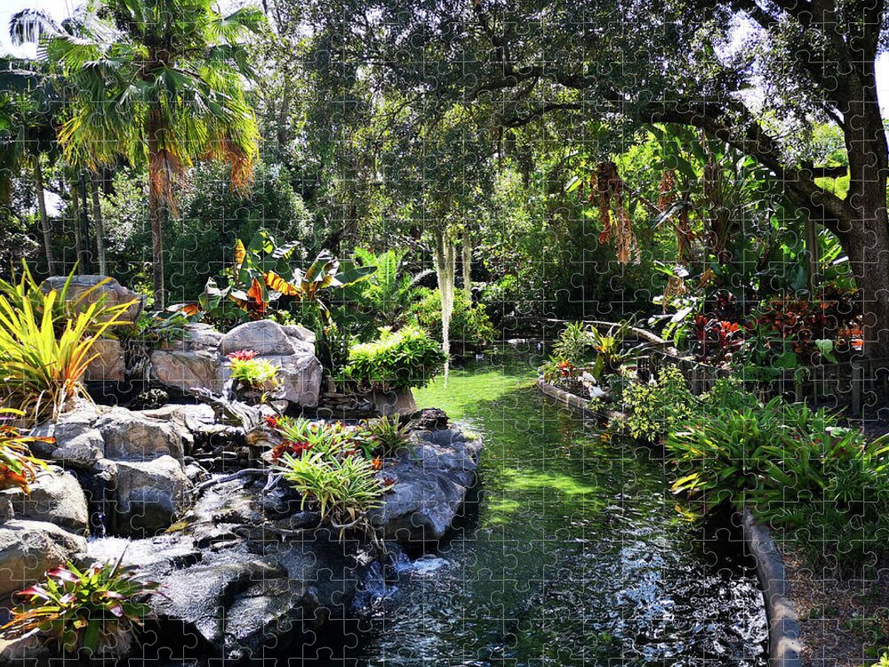 Garden Jigsaw Puzzle featuring the photograph Tropical Garden Photo 146 by Lucie Dumas