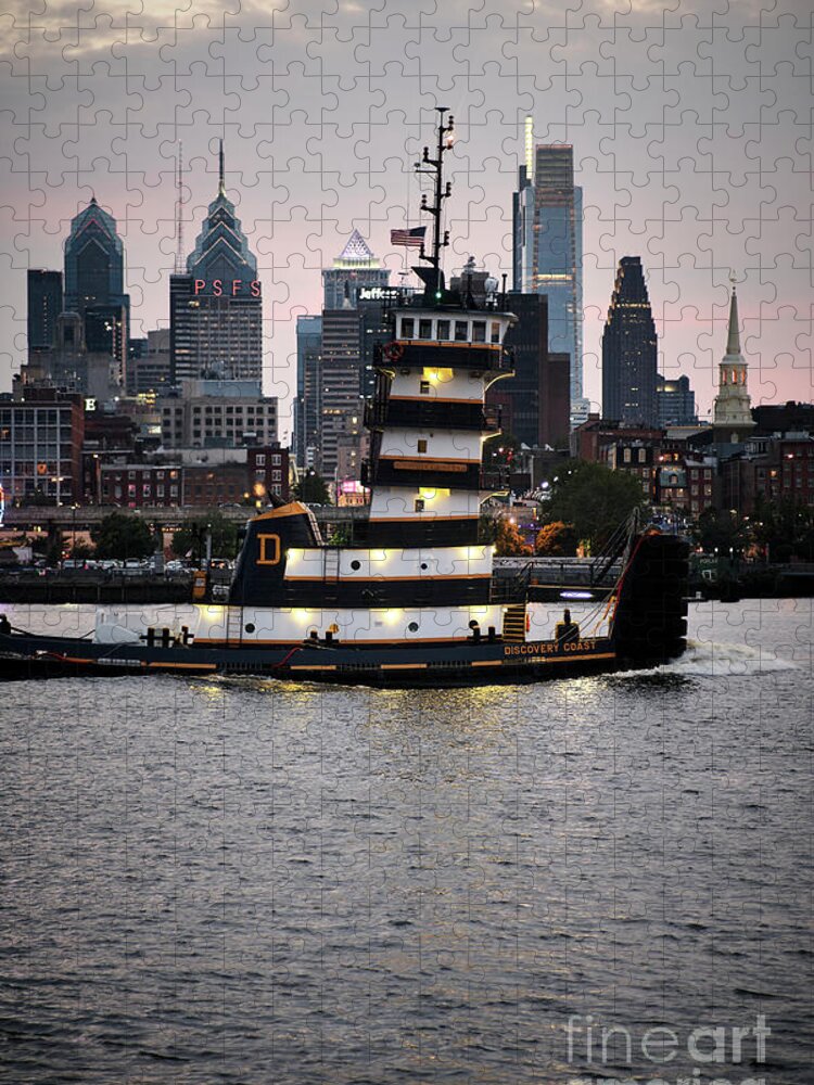 Photography Jigsaw Puzzle featuring the photograph Tugboat by Paul Watkins