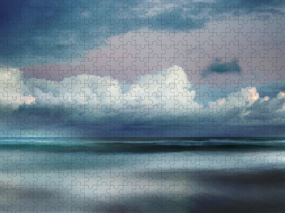 Abstract Beach Jigsaw Puzzle featuring the photograph Turbulent Tide by Az Jackson