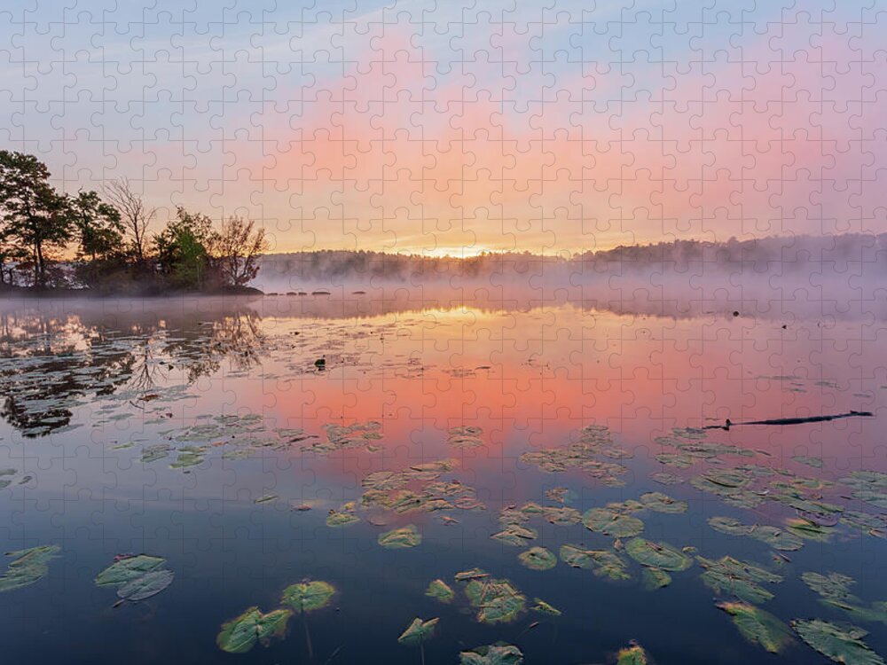 Autumn Jigsaw Puzzle featuring the photograph Turner Fog 05 by Bryan Bzdula