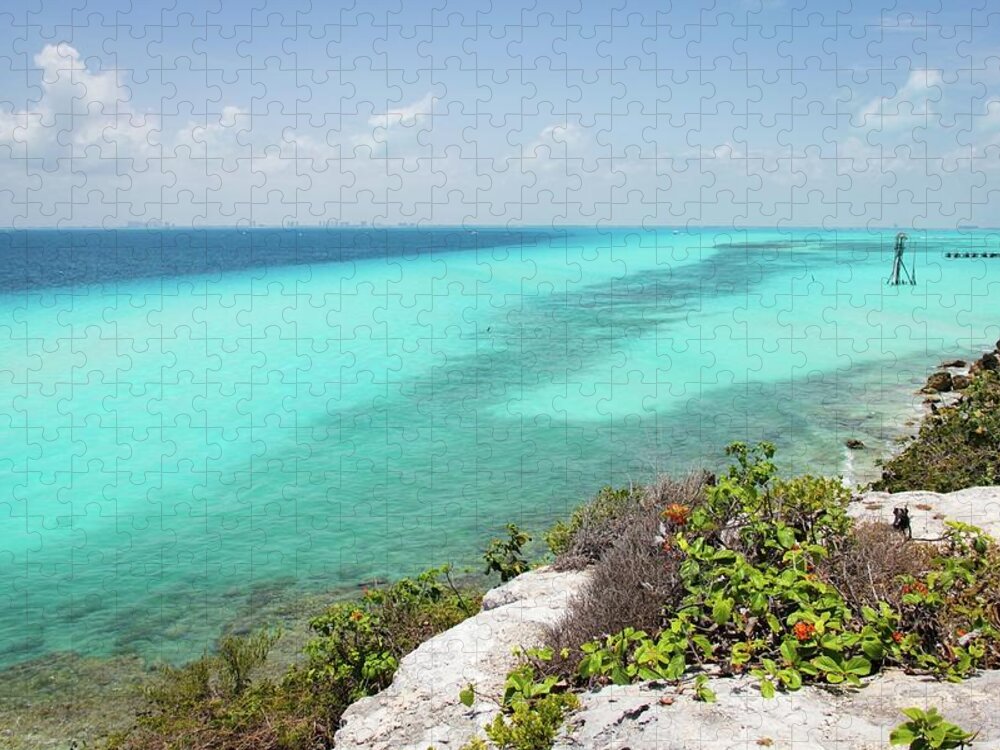 Caribbean Jigsaw Puzzle featuring the photograph Turquoise paradise Mexican Restaurant Decoration by Josu Ozkaritz