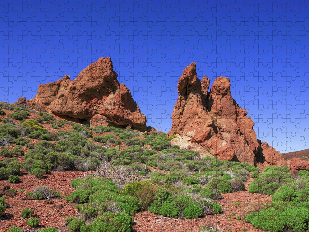 Mountains Jigsaw Puzzle featuring the photograph Two rocks in Teide National Park by Sun Travels
