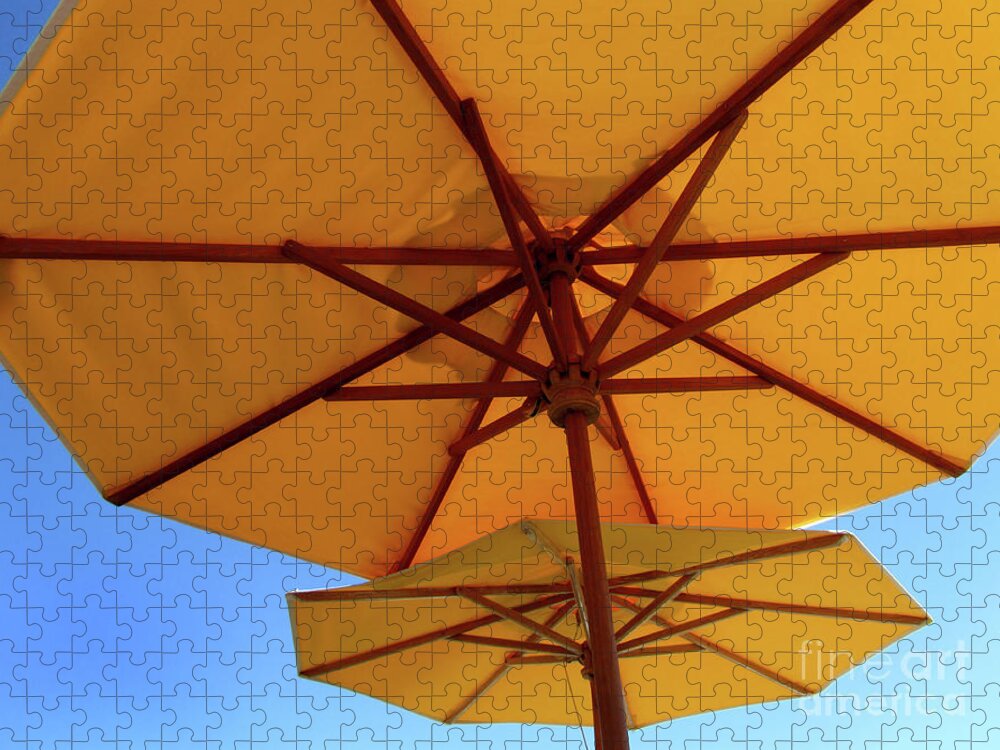 Umbrellas Jigsaw Puzzle featuring the photograph Umbrellas by Wendy Golden