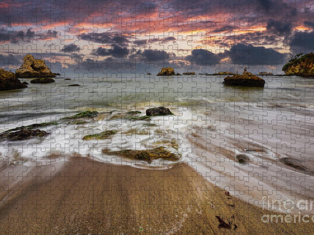 Seascape Jigsaw Puzzle featuring the photograph Unbelievable Sunset by Mimi Ditchie