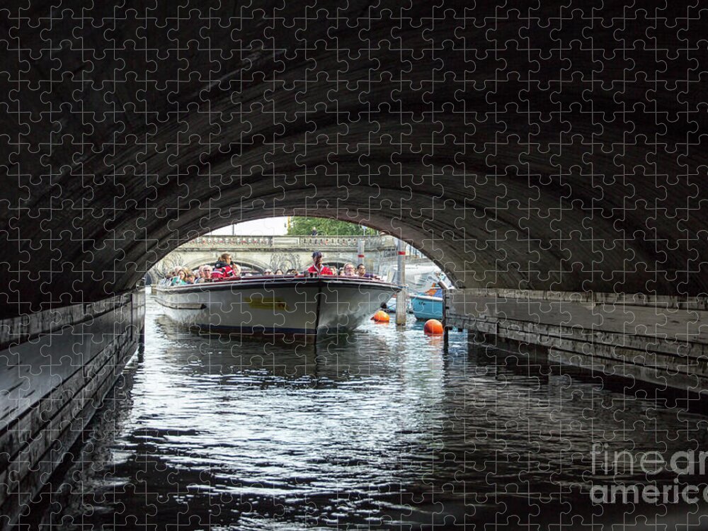 Copenhagen Jigsaw Puzzle featuring the photograph Under the bridge by Agnes Caruso