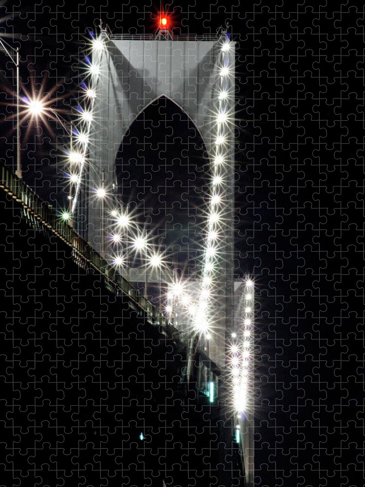 Newport Bridge Jigsaw Puzzle featuring the photograph Under the Bridge by Jim Feldman