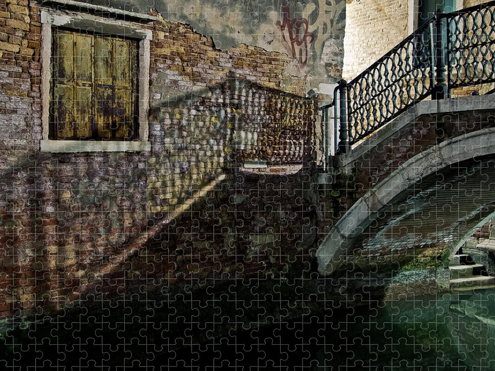 Ponte Jigsaw Puzzle featuring the photograph Under the shadow of a Venetian bridge by Eyes Of CC