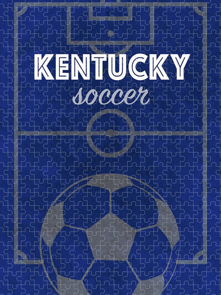 University Of Kentucky Jigsaw Puzzle featuring the mixed media University of Kentucky College Sports Vintage Poster by Design Turnpike