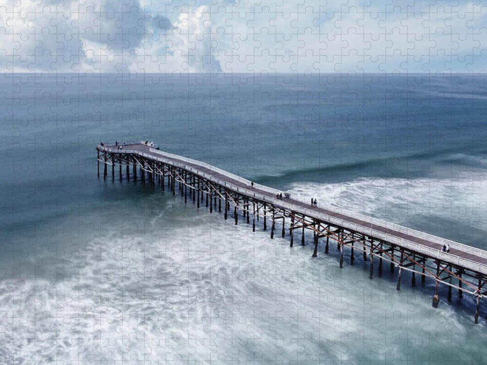 Crystal Pier Jigsaw Puzzle featuring the photograph Unlimited Blue by Lee Sie