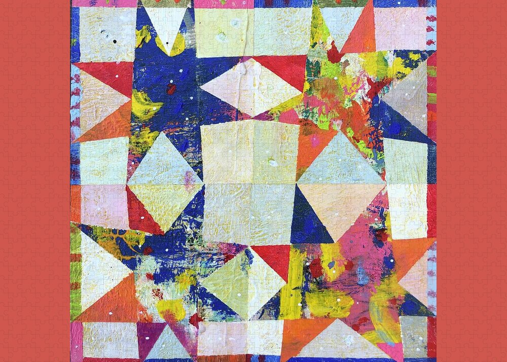 Stars Jigsaw Puzzle featuring the painting Uno, Dos, Tres, Cuatro by Cyndie Katz