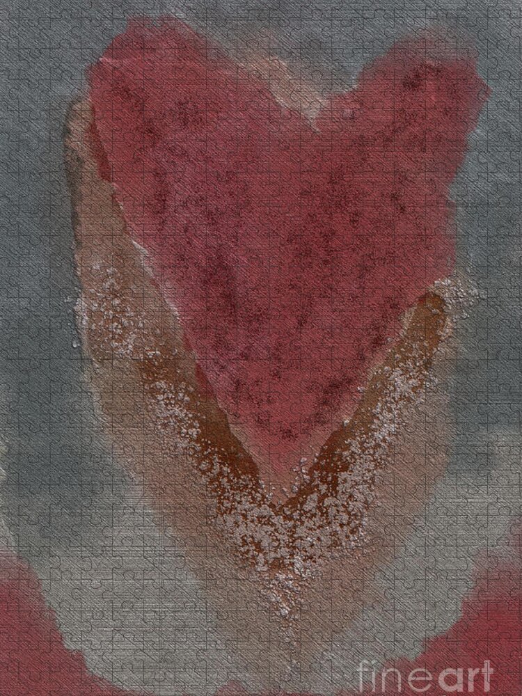 Heart Jigsaw Puzzle featuring the digital art Uplifted Heart by Bentley Davis