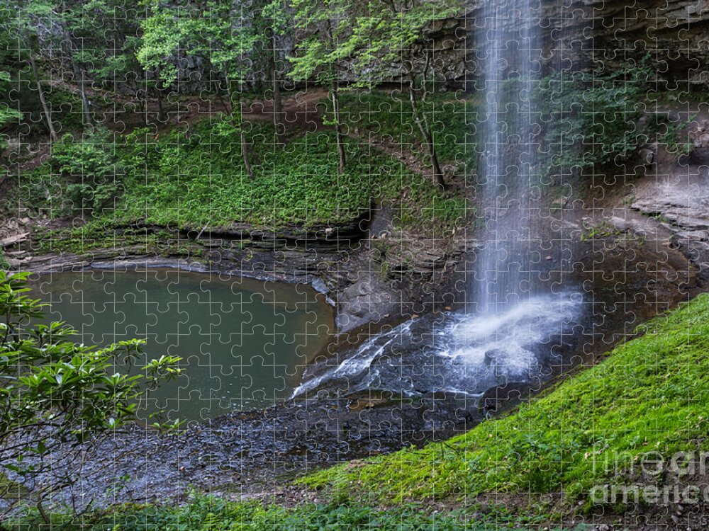 Piney Falls Jigsaw Puzzle featuring the photograph Upper Piney Falls 15 by Phil Perkins