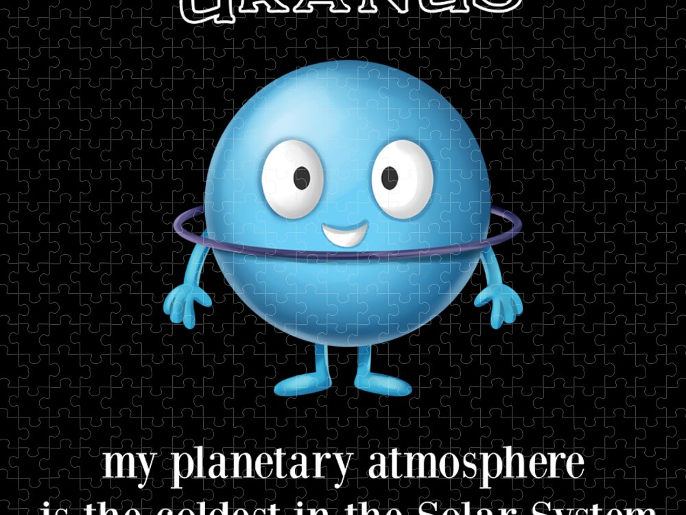Uranus funny cartoon planet, solar system,astronomy Jigsaw Puzzle by Berka  Abdelhak - Pixels