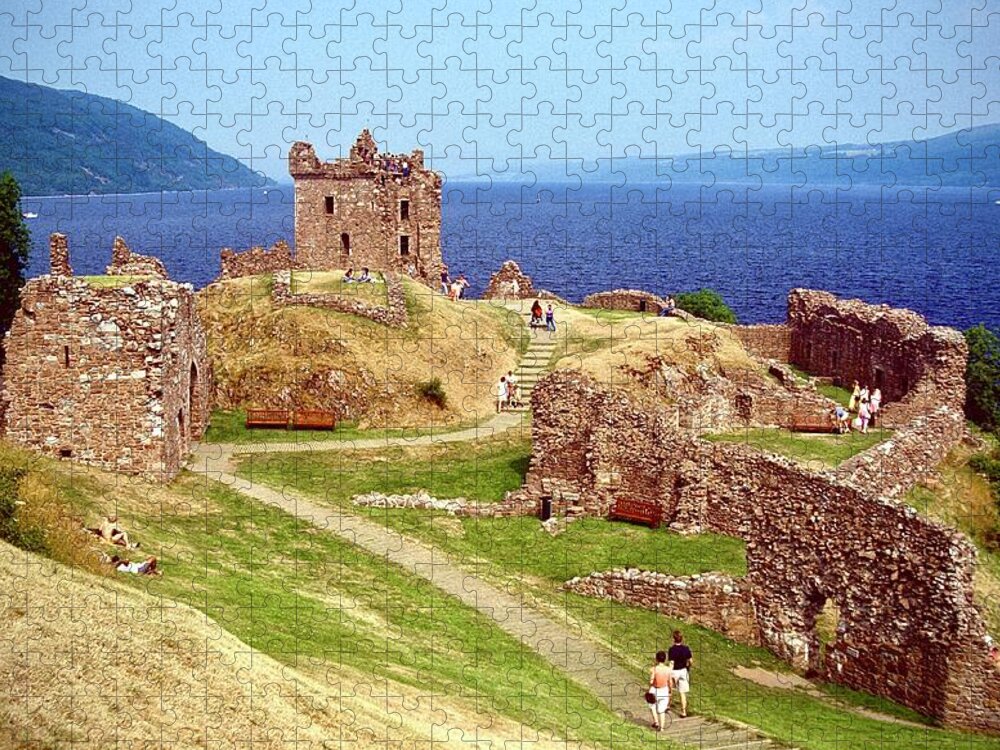 Urquhart Jigsaw Puzzle featuring the photograph Urquhart Castle on Loch Ness by Gordon James