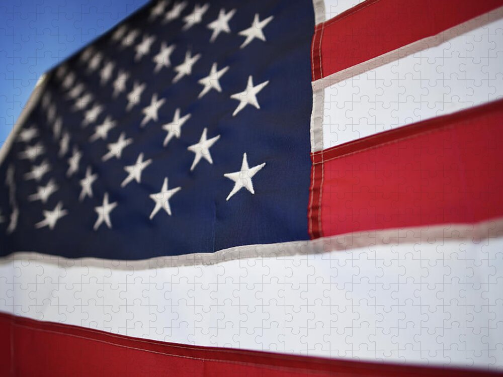 American Flag Jigsaw Puzzle featuring the photograph American Flag by Laura Fasulo
