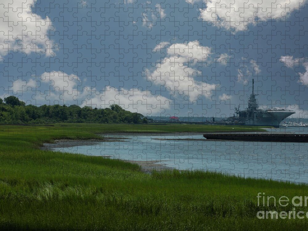 Uss Yorktown Jigsaw Puzzle featuring the photograph USS Yorktown - Named After the Battle of Yorktown of the American Revolutionary War by Dale Powell