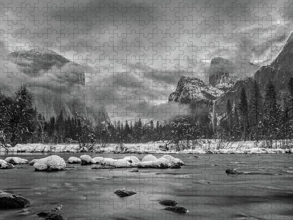 Dramatic Jigsaw Puzzle featuring the photograph Valley View Winter Drama by Kenneth Everett