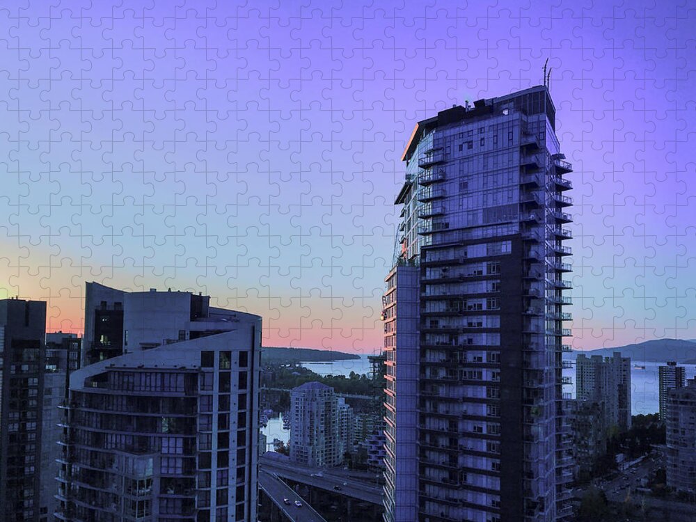 Vancouver Canada Jigsaw Puzzle featuring the photograph Vancouver British Columbia Canada Cityscape 4432 by Amyn Nasser