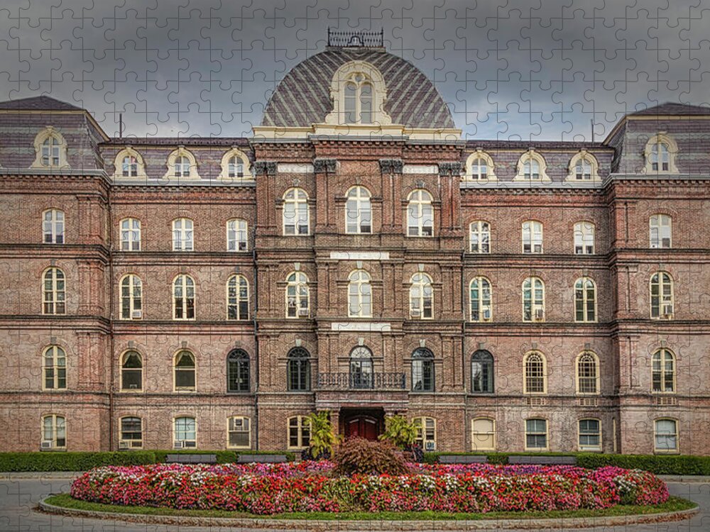 Vassar College Jigsaw Puzzle featuring the photograph Vassar College Main Building by Susan Candelario