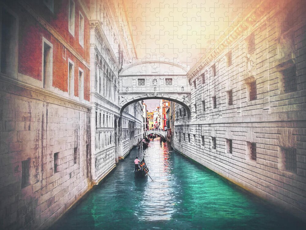 Bridge Of Sighs Jigsaw Puzzle featuring the photograph Venice Italy Bridge of Sighs by Carol Japp