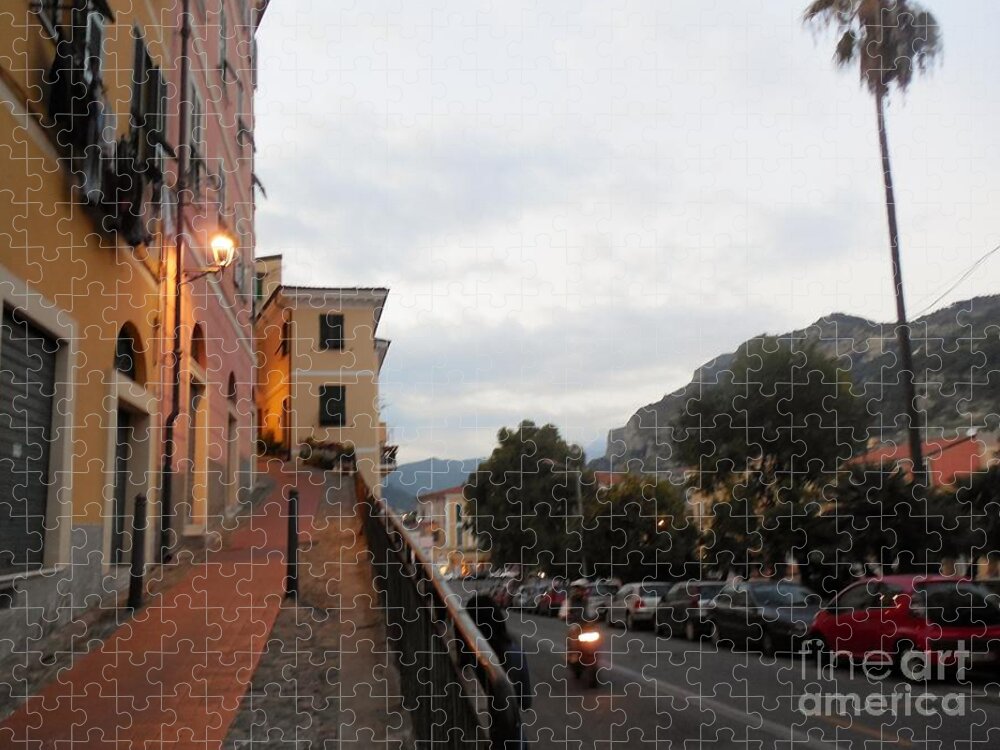 Ventimiglia Jigsaw Puzzle featuring the photograph Ventimiglia Evening by Aisha Isabelle