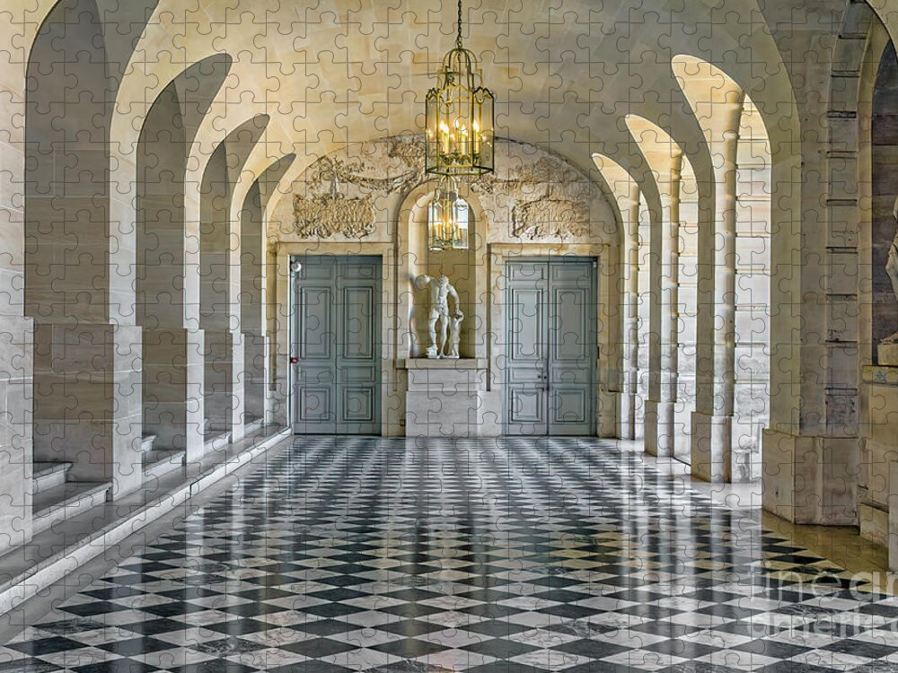 Versailles Jigsaw Puzzle featuring the photograph Versailles Palace Hallway by Elaine Teague