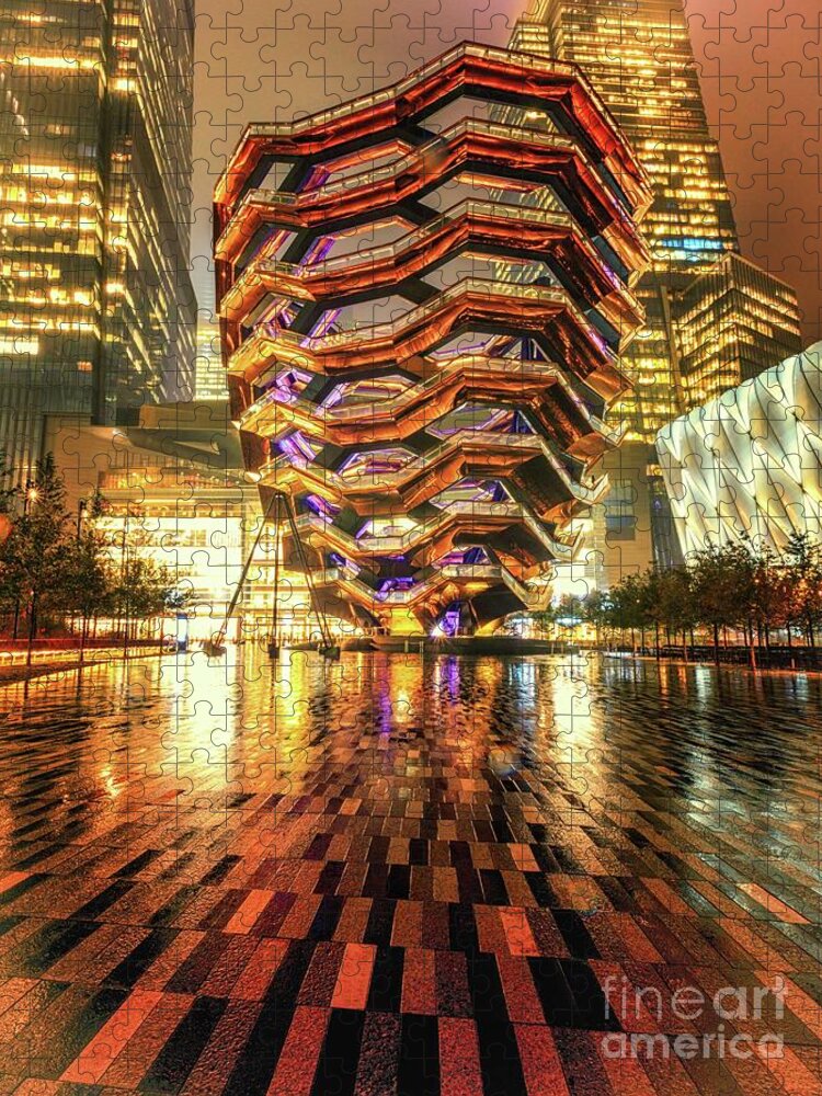 New York Jigsaw Puzzle featuring the photograph Vessel At Hudson Yards by Lev Kaytsner